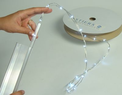 LED Kette, Kunststoffrohr und Alu-Profil